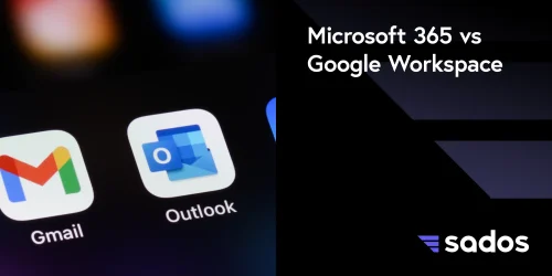 Comparison of Microsoft 365 and Google Workspace icons, featuring Gmail and Outlook apps.