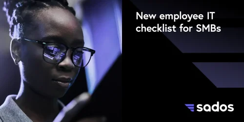 Girl with glasses reviewing the new employee IT checklist for SMBs, focusing on tech solutions and onboarding.